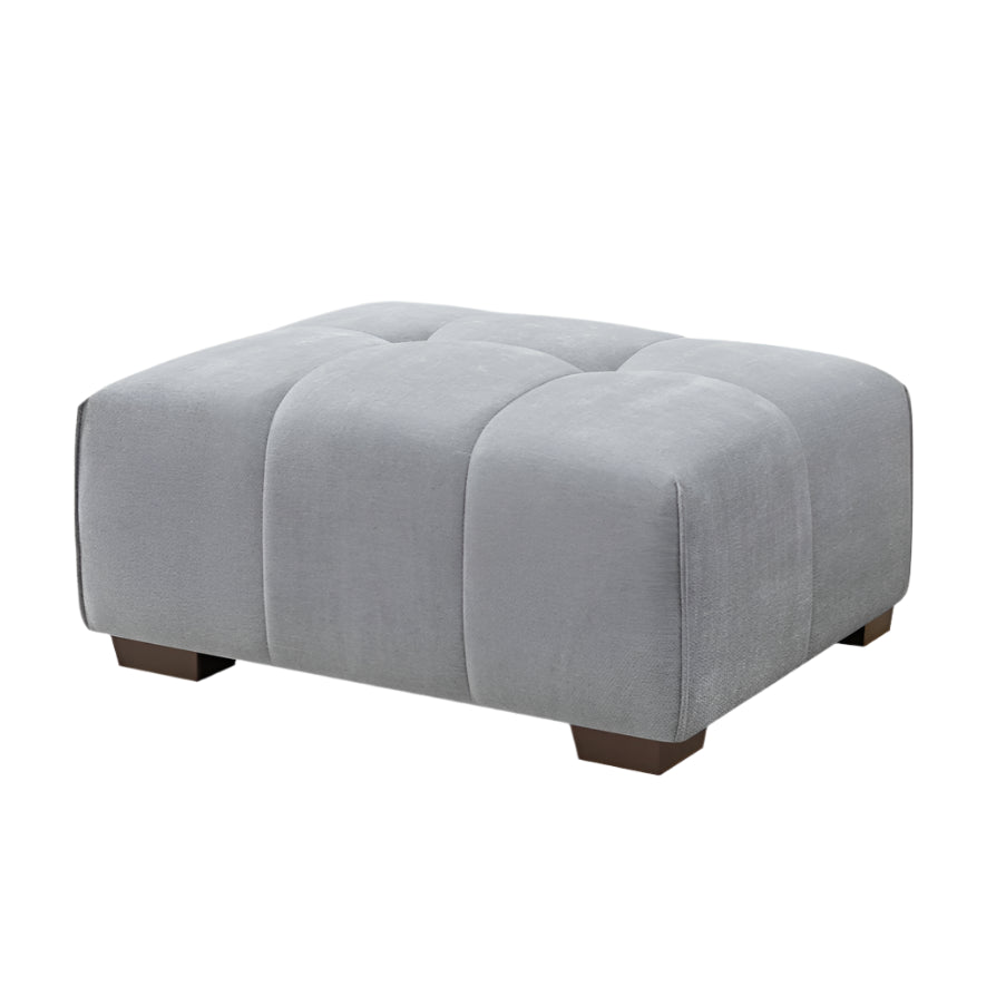 Aluxo Albert Cloudy Grey Boucle Sofa Ottoman Footstool